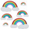 INFUNLY 6 Stück Regenbogen-Flicken Zum Aufbügeln Regenbogen-Pailletten-Stoff Aufnäher Mit 3 Größen Zum Aufbügeln Und Nähen Bekleidungszubehör Für Kleidung Jeans Jacken Handtaschen Schuhe DIY-Aufnäher