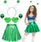 Alien Costume Accessories Set, Alien Fancy Dress Kit with Metallic Skirt, Antenna Headband, Alien Earrings, Heart Glasses Alien Cosplay Outfit for Adults Girls Halloween Cosplay Dress up Party