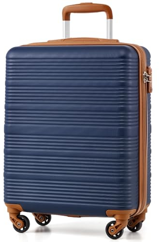 COOLIFE Cabin Suitcase 55x40x20cm for Easyjet, Carry On Suitcase | Hand Luggage Suitcase for Short Travel, Lightweight ABC+PC, TSA Lock, YKK Zipper, Telescopic Handle, 4x360° Spinner Wheels