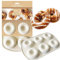 ScrapCooking - Moule à Donuts Antiadhésif - 6 Formes pour Donuts Beignets & Babas - Moule en Métal - Apte Four & Congélateur - Moule Pâtisserie Gâteau - Beige - 1298