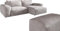DELIFE Eckcouch Lanzo XL Cord Silbergrau 270x180 cm Recamiere variabel mit Hocker