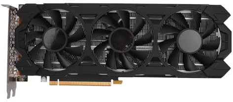 Asixxsix GTX 1080Ti Grafikkarte, 352Bit 11GB GDDR5X PCIe 3.0x16 8K HDR Gaming-Grafikkarte mit DP HDMI-Ausgang und 3 Lüftern 6+8Pin für Gaming-PC