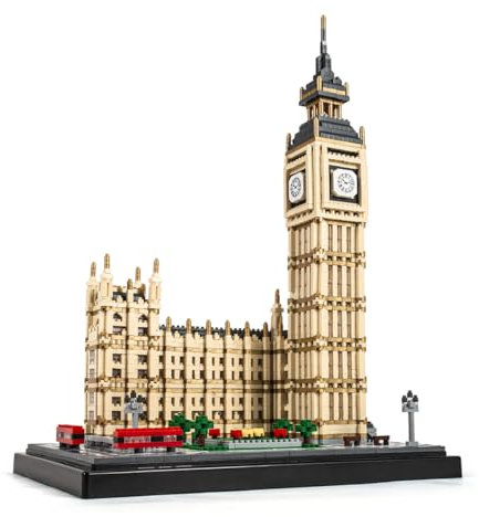 DAHONPA Big Ben London Architecture Micro Building Blocks Set, 3900 Pieces Elizabeth Tower Building Toy Architecture Decor Model, Gift for Kids and Adults