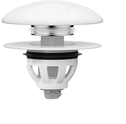 CNANRNANC Bouchon de filtre à ressort universel pour baignoire et lavabo de salle de bain et cuisine - 7 x 7 cm - Blanc, 0651S7814I4PU43JVQLF2X5