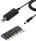 Domasvmd Cable USB a alimentación USB a 8 unidades de cable adaptador de carga CC 5 V a 12 V 9 V pantalla LED para router ventilador altavoz USB a 5 V 9 V 12 V cable convertidor USB a 8 piezas para