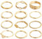 Yeory Ring -Set, 12pcs 3 Größen Gold Knöchelringe für Frauen mit Strasssteinen, Wasserdichten billigen Ringen, modische Vintage -Finger -Ringe für Frauen, Knöchelringe für Frauen