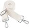 QIUTIMIY Schultergurt, Verstellbarer, Dicker, weicher, Rutschfester Universal-Ersatzgurt mit silbernen Schnallen für Umhängetaschen/Messenger-Taschen(Beige)