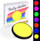 LOPHE UV Kinderschminke Set, 30g Neon UV Bodypainting Kinder, Waschbar Theaterschminke Körperfarbe, Gesichtsfarbe Kinderschminke für Make up Karneval & Halloween (25# Fluoreszierendes Gelb)