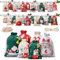 Adventskalender zum Befüllen 2025, 24 Adventskalender Sackerl Selber Befüllen Kinder, 2 Größen von Adventskalender Tüten Stoff, Leer Adventskalender Säckchen Groß, Weihnachtskalender zum Befüllen