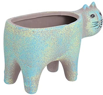 FUNOMOCYA Maceta De Cerámica Forma De Gato para Suculentas Decoración para u Oficina