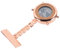 MOBUTOFU Elegante Rosen-Armbanduhr Für Krankenschwestern Schrittzähler Metalllegierung Anstecknadel Taschenuhr Für Frauen