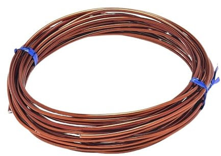 VONCYKI Alambre de aluminio anodizado de calibre 10-18 para hacer joyas, manualidades, abalorios, color floral, alambre de aluminio para manualidades (cobre, 2,5 mm x 5 metros)