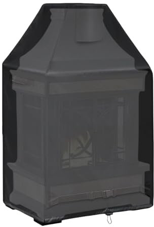 Gartenofen Terrassenofen Abdeckung - 97,6 X 66,2 X 136,2 Cm Abdeckung Für Terrassenofen Aus 420D Oxford-Tuch,Gartenkamin Abdeckung,Wasserdichte Kaminabdeckung Für Den Außenbereich,Schwarz