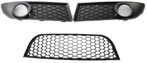 YyQFMA8 Für VW Polo MK4 9N3 Facelift 2005 2006 2007 2008 2009 Auto Nebelscheinwerfer Abdeckung,Auto Frontstoßstange Nebelscheinwerfer Gitterabdeckung,D-1 Set