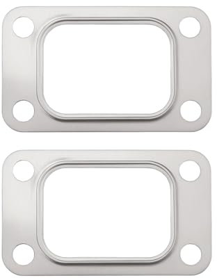SG Store 2 Stück 4 Löcher Turbo-Ansaugkrümmerdichtung Edelstahl-Flanschdichtung T3 Metall Gt30 Gt35 T35 T38 Kompatibel mit Garrett T3 Turbolader Turbokrümmer