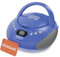 OAKCASTLE CD250 Boombox Bluetooth Portable | Contrôles faciles à Utiliser pour Enfants | Lecteur CD Portable avec Radio FM, 30 préréglages Radio, Affichage LED et Prise Casque (Bleu)