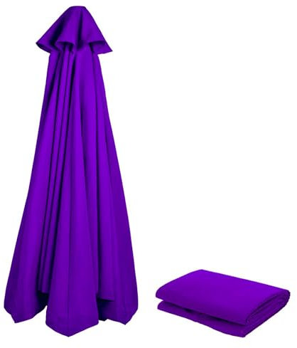 NAFGQIY Parasol de repuesto para sombrilla de 2 m, 6 puntales, color lila, tela de repuesto, 200 cm, protección UV, 80 cm, resistente al viento, estable, playa, terraza, jardín, sombrilla de repuesto