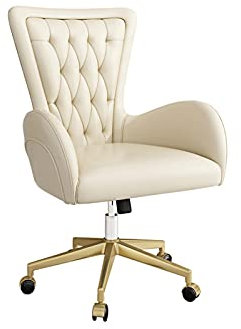 WOTZOV Chefsessel & Bürostuhl Chefsessel Ergonomischer Stuhl Computerstuhl Gamingstuhl mit Fester Armlehne, Leder