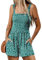 QUNERY Jumpsuit Donna Estiva Salopette Corta Pantaloni Tuta Gamba Allentata Con Tasche Boemia Casual Senza Maniche Salopette con Tasca Verde Scuro XXL
