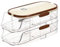 Wzxksoac Double-Row Egg Storage Box Kitchen Refrigerator Side Door Egg Box Transparent Rolling Egg Rack,A