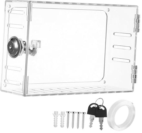 SEWACC Thermostat Lock Box Protective Cover for Wall Hive Trv Thermostat Guard Key Cover Protection Case