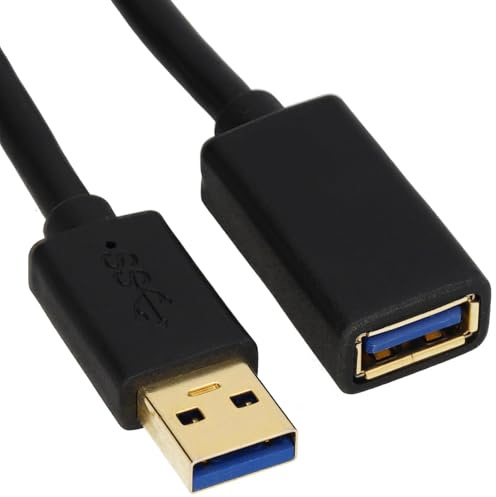 kenable USB 3.0 Extension Cable High Speed 5Gbps A Male to A Female 22AWG Lead Black 4m