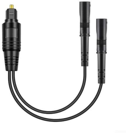 Digitaler optischer Audio-Splitter für TV-Box, Soundbar, Headset mit SPDIF-Unterstützung und Lautstärkeregler, geeignet für PC-Konsolen (2 Stück)