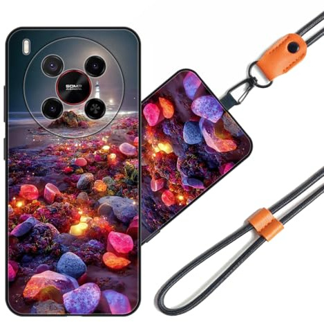 JEZSTHAI Handyhülle Kompatibel mit ZTE Blade V70 Max Hülle Silikon Dünn mit Muster Design,Weiche Flexibel Stoßfeste Schutzhülle mit Handykette & Handykordel zum Umhängen,Nr.A09