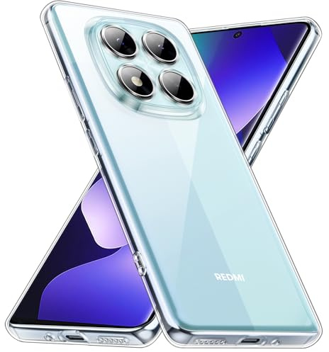caslord Hülle für Xiaomi Redmi Note 15 5G/4G, Weiche TPU Transparent Stoßfest Schutzhülle Durchsichtige Kratzfest Handyhülle Case Cover