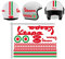 Aufkleber Helmet CASCO Kit VESPA ROSSO ROT ITALIA Helm VINY POLISHED