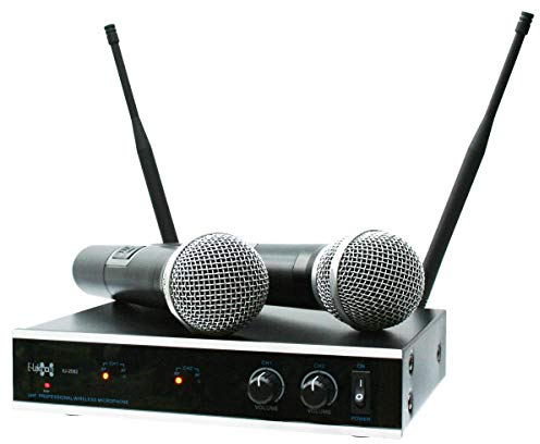 E-Lektron IU-2082 digital UHF Funkmikrofon System 2X Hand-Mikrofon drahtlos Set