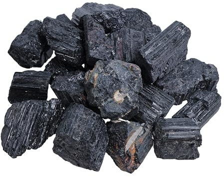 Wassersteine 300g | 100% naturbelassene Edelsteine Heilsteine | Echte unbehandelte Rohsteine für Edelsteinwasser Lebensquelle Plus (Turmalin, schwarz (Schörl))