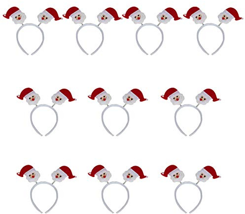 Ciffre 10 Stück im Set Haarreif Geweih Weihnachtsmütze Nikolausmütze Winter Mütze Mützen Nikolaus Santa Rot Elch Rentier