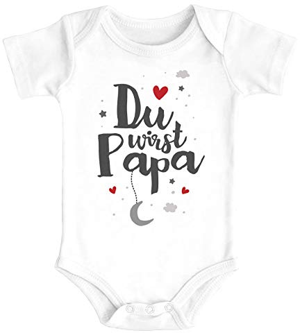 SpecialMe® Baby Body mit Spruch Du wirst Papa Ankündigung Schwangerschaft Geschenk werdender Vater Bio-Baumwolle