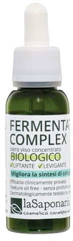 La Saponaria Eco Fermented Activator Serum, Anti-Aging, Gegen Unreinheiten, Koreanisch, Hyaluronsäure, Marine, Elastin, Kollagen, Natürlich, Vegan, Tierversuchsfrei, Recycelte Verpackung, Bio, 30ml