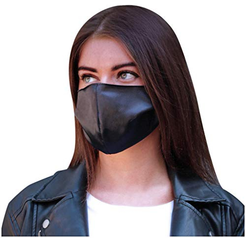 Lulupi Mundschutz Multifunktionstuch Winddicht Atmungsaktiv Mund-Nasenschutz Waschbare Wiederverwendbar Stoffmaske Gesichtsmaske Wetlook Einfarbig Bandana Maske Motorrad Halstuch Schals Herren Damen