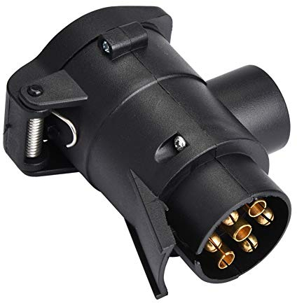 Adaptateurs de Prise de remorque, Akozon 7 à 13 Broches Prise de remorque de Voiture Adaptateur de Prise convertisseur Caravane attelage de remorquage connecteur 12V Accessoires de Voiture