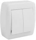 SOLERA - Conmutador doble Serie MURAL 10A 250V SOLERA MUR12U - EDM 42981