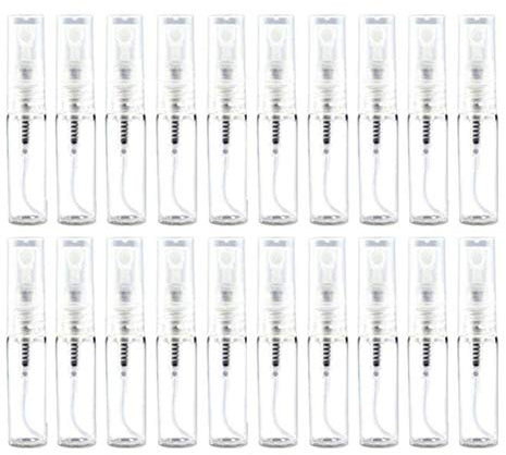 20pcs 5ml Portable Refillable Clear Glass Empty Spray Bottles Perfume Atomizer Bottle for Travel, Cleaning, Essential Oils, Personal Beauty Care