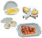 MantraRaj 4 Piece Microwave Cooking Breakfast Set Cooking 4Pcs Set Egg Poacher Bacon Potato Omelette Maker BPa Free Plastic Dishwasher Safe Compact Design
