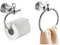 Wolibeer Crystal Towel Ring, Chrome Silver Bathroom Accessories Toilet Paper Holder Hand Towel Holder 2 Pieces Wall Mounted