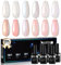 Beautilux 6 Farben nail art top coat Set, DIY Gellack Nageldesign Set, UV LED Glitter Gel Nagellck (Muschelmuster)