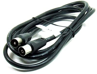POPESQ® 1 pcs. x TV Cable Premium Coaxial Antenne Connecteur Femelle - Connecteur Male 1.5m Noir #A4577