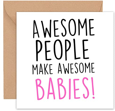 Felbridge Studio Carte de fête prénatale – Carte de naissance – Cadeaux de fête prénatale – Carte pour bébé fille garçon – Carte de félicitations pour la grossesse