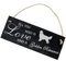 Schiefertafel Deko Golden Retriever Schild 22 x 8 cm - All you need is Love and a Golden Retriever - Wanddeko Dekoration Türschild