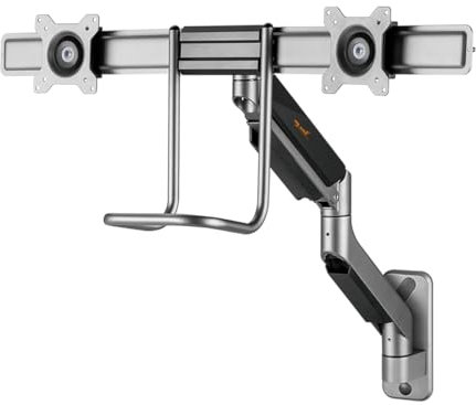 my wall Wandhalter 2 Monitore - HL53L, vollbeweglich, Gasdruckfeder, Monitorhalterung für 2 Monitore, Dual Monitor Arm, Monitorhalterung, Monitor Arm mit Hebelgriff für einfaches Einstellen