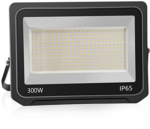 Royana LED Strahler 300W, 30000LM Superhell LED Scheinwerfer Fluter Flutlicht außen, 6000K Kaltweiß LED Strahler außen, IP66 Wasserdicht LED Außenstrahler für Garten Garage Flur