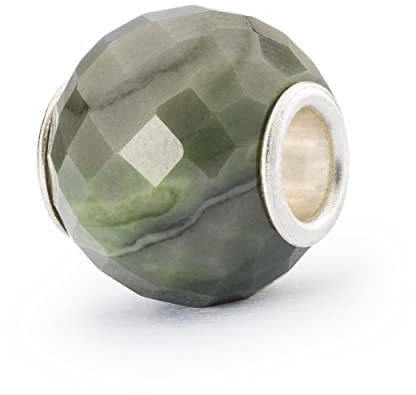 Trollbeads Runder Edelstein, facettiert (Grüner Calzit)