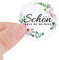 120 Stk 4cm Schön dass du da bist Aufkleber Rund Selbstklebend Sticker Hochzeit Gastgeschenke Deko für Geburtstag Taufe Kommunion Konfirmation (Blumen Blätter)