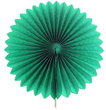 12 Stück Papier Fächer Dekoration Hanging Girlande Blumen Papierfächer Party Deko Set,Hängende Deko für Hochzeit Geburtstag Tea Party Tischdeko Classroom Baby Shower Backdrop Garland,30cm Dunkelgrün